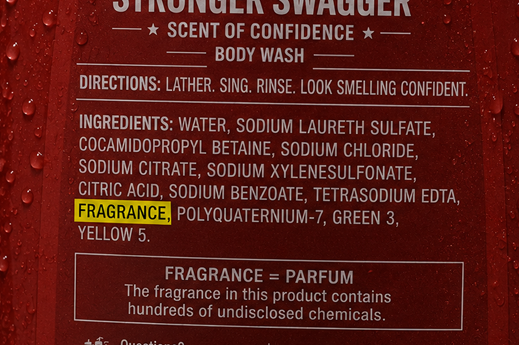 “FRAGRANCE” ON A LABEL
