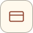 Red icon resembling a square with rounded corners on a white background