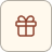Red gift icon on a white background