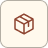 Icon of a box on a white background