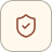Red icon with a white border on a red background